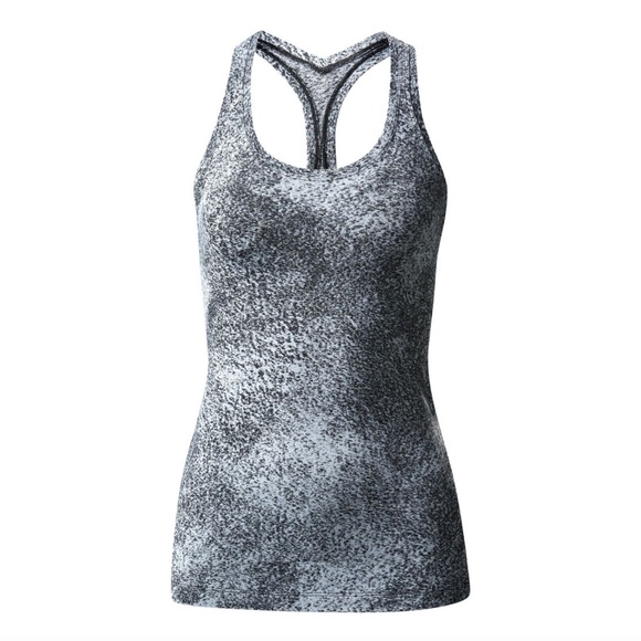 Lululemon - Cool Racerback II Tank in Luon Spray Jacquard White Black | Large - Picture 2 of 7